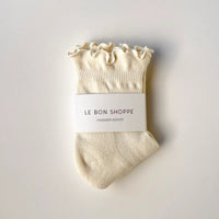 Ruffled Hugger Crew Sock
