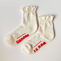 Ruffled Hugger Crew Sock