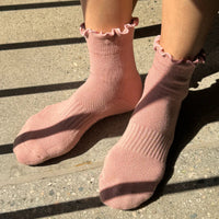 Ruffled Hugger Crew Sock