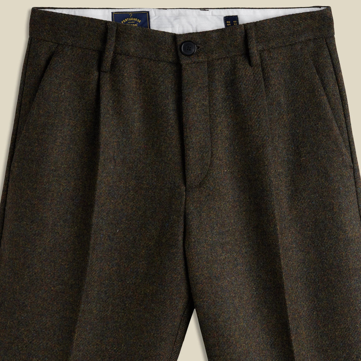 Single Pleat Trousers in Forest