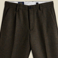 Single Pleat Trousers in Forest