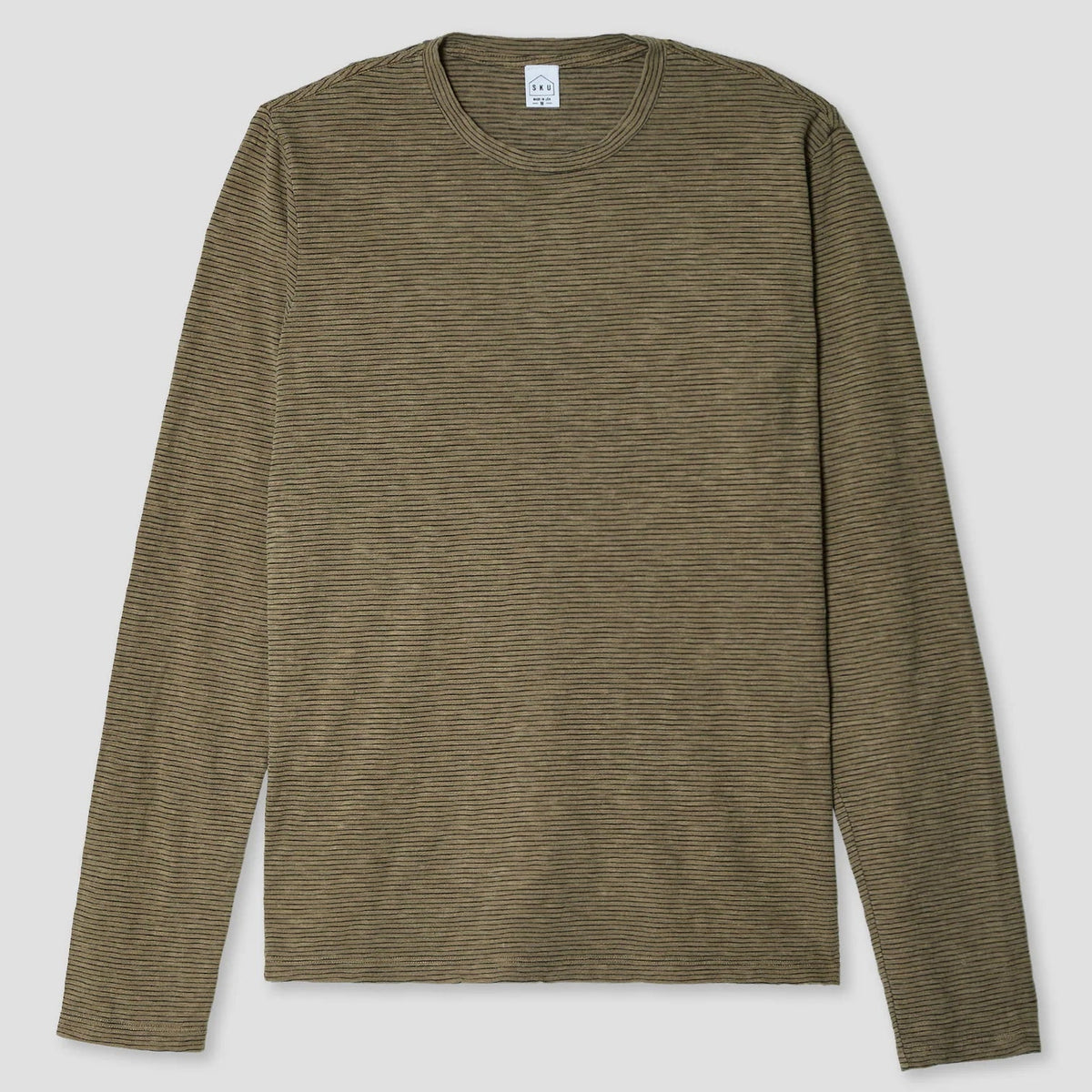 L/S Thin Stripe Tee in Sandstorm