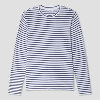 Longsleeve Stripe Tee in White