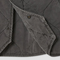 Quilted Bomber Jacket in Black