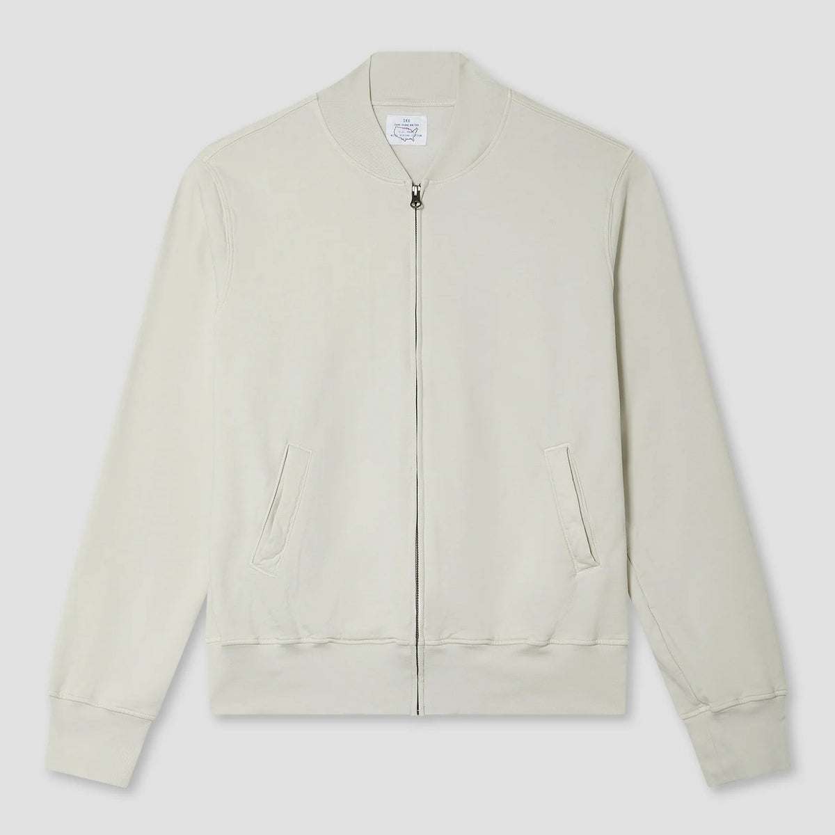 Fleece Zip Bomber in Ash