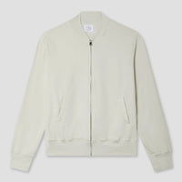 Fleece Zip Bomber in Ash