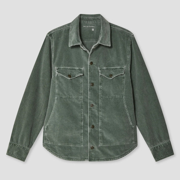 Wide Wale Shirt Jacket in Surplus