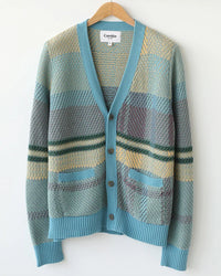 Blow Up Plaid Cardigan in Blue