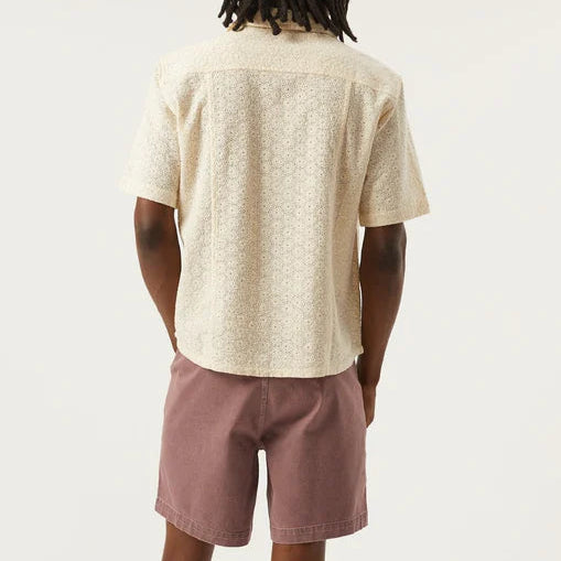 Floral Eyelet Shirt in Natural