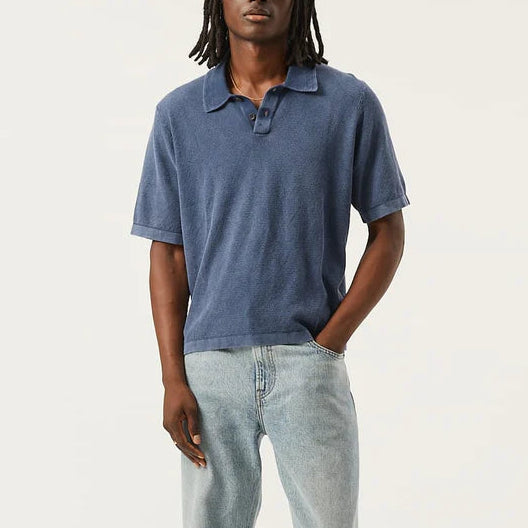 Knit Polo in Navy