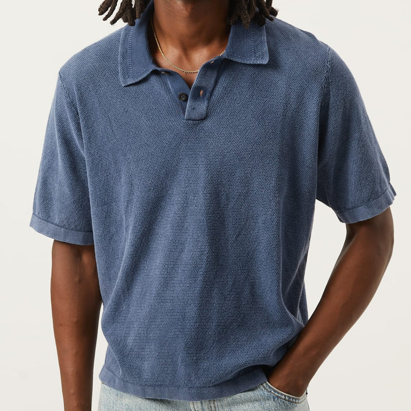 Knit Polo in Navy