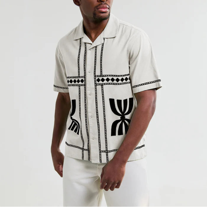 Didcot Shirt in Border Applique