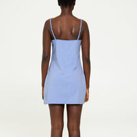 Solid Cotton Lining Dress in Vista Blue