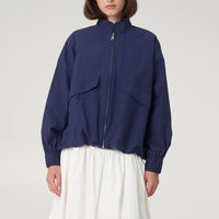 Sable Zip Up Jacket in Navy