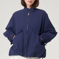 Sable Zip Up Jacket in Navy