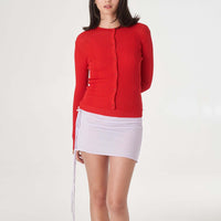 Lightweight Vary Cardigan in Red