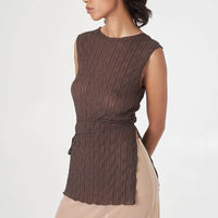 Ruched Ross Tunic in Coffee