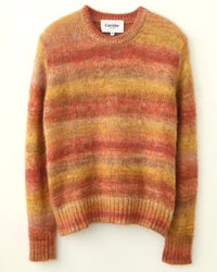 Space Dye Mohair Crewneck in Orange