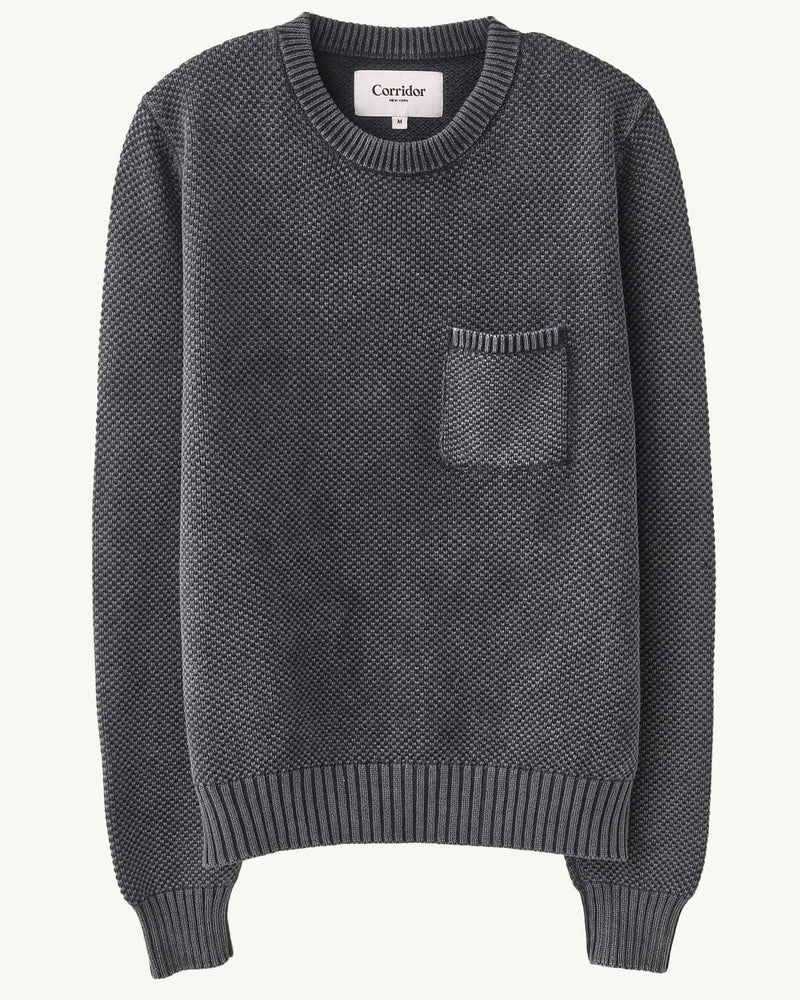 Pocket Crewneck in Black