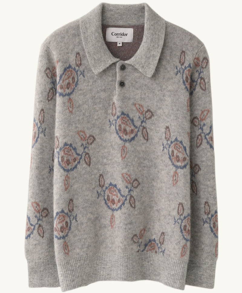 Maya LS Polo in Grey