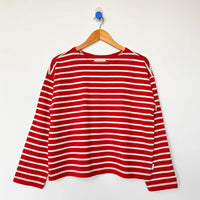 Sailor Top in Red with White Stripe