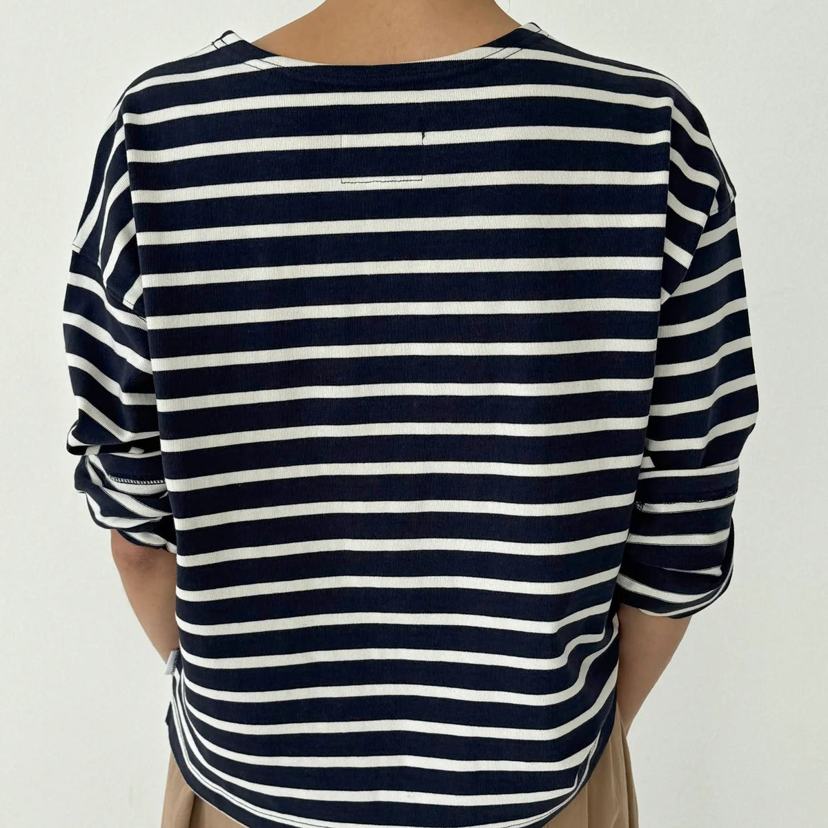 Sailor Top in Navy with White Stripe