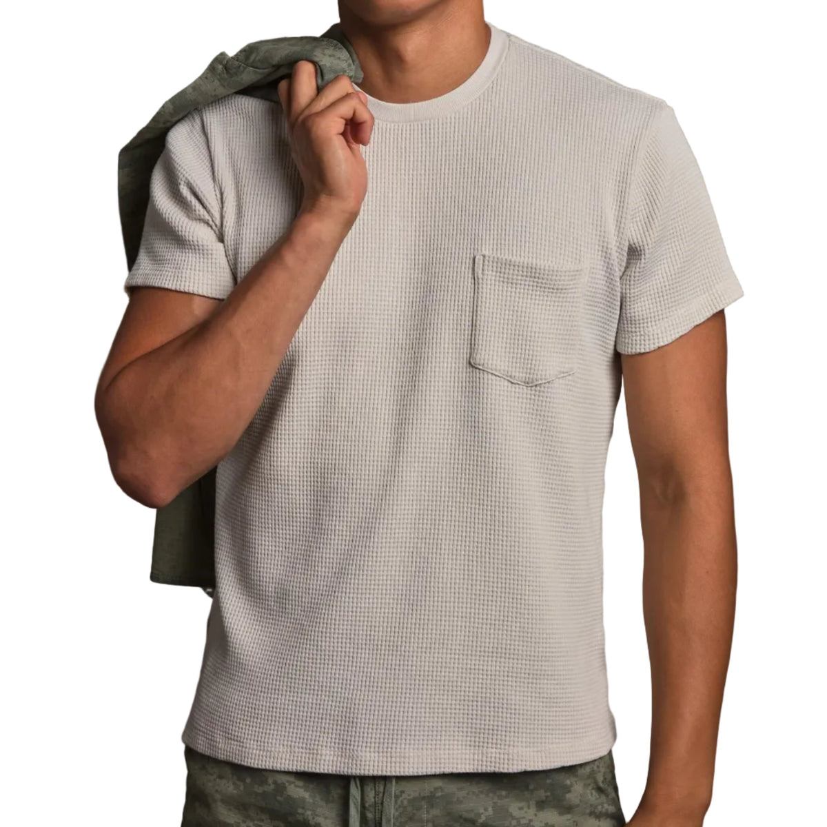 Waffle Pocket Tee in Ash