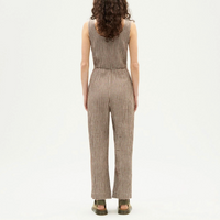 Rafflesia Jumpsuit in Chocolate Seersucker