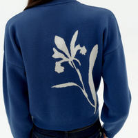 Philis Sweater in Cobalt Flower