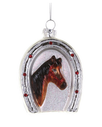 Horse and Horseshoe Ornament