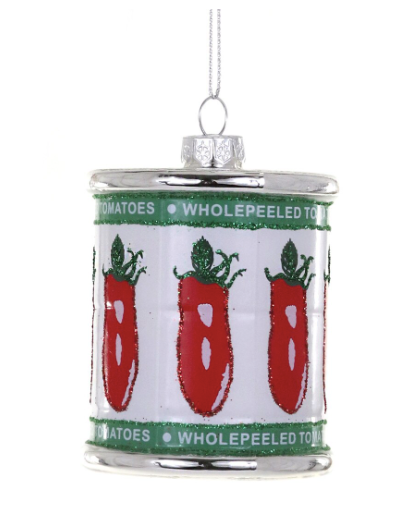 Whole Peeled Tomato Can Ornament