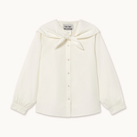 Scarf Neck Blouse in Off-White