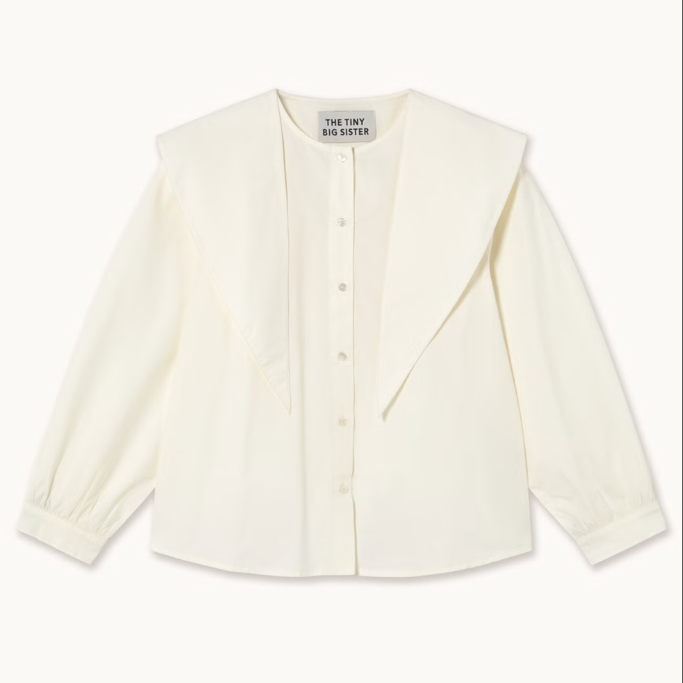 Scarf Neck Blouse in Off-White