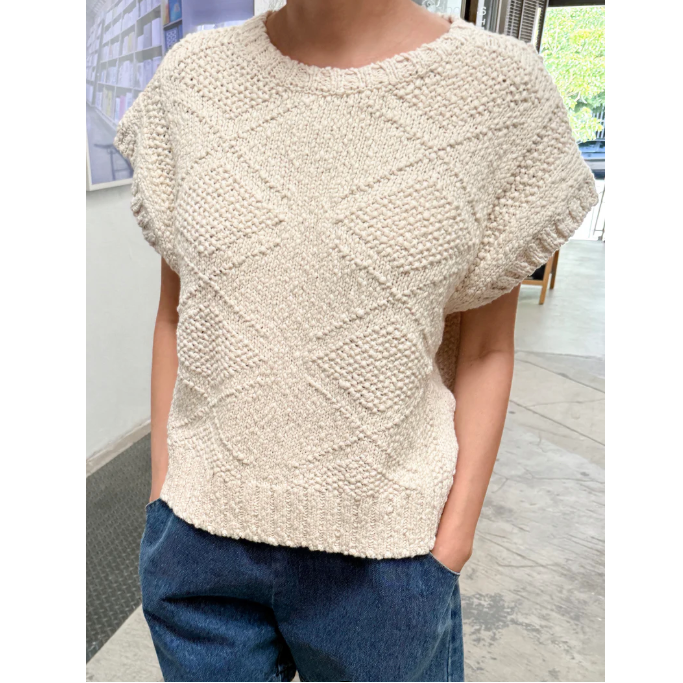 Alden Cotton Sweater in Naturel