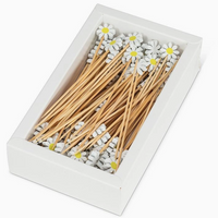 100 Piece White Daisy Picks