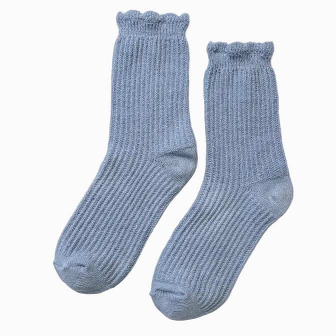 Linen Scallop Socks