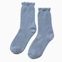 Linen Scallop Socks