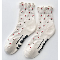 Petal Ruffled Hugger Crew Socks