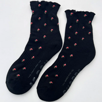 Petal Ruffled Hugger Crew Socks