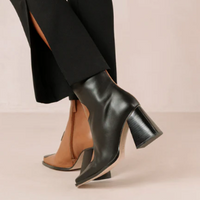 Blair Bicolor Ankle Boots in Camel