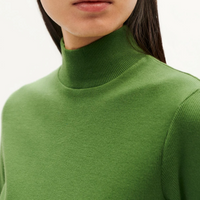 Aine Rib Turtleneck in Green