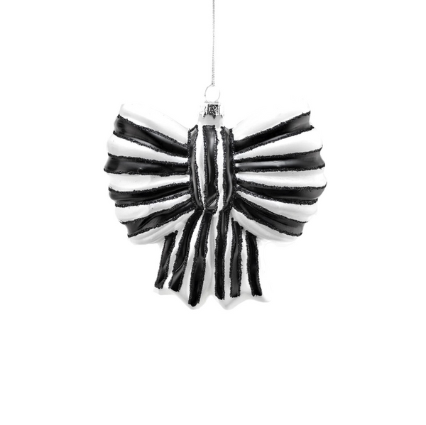 Stripe Bow Ornament