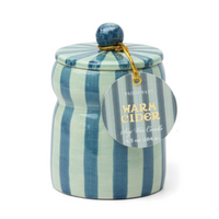 Holiday Cabana Striped Candle