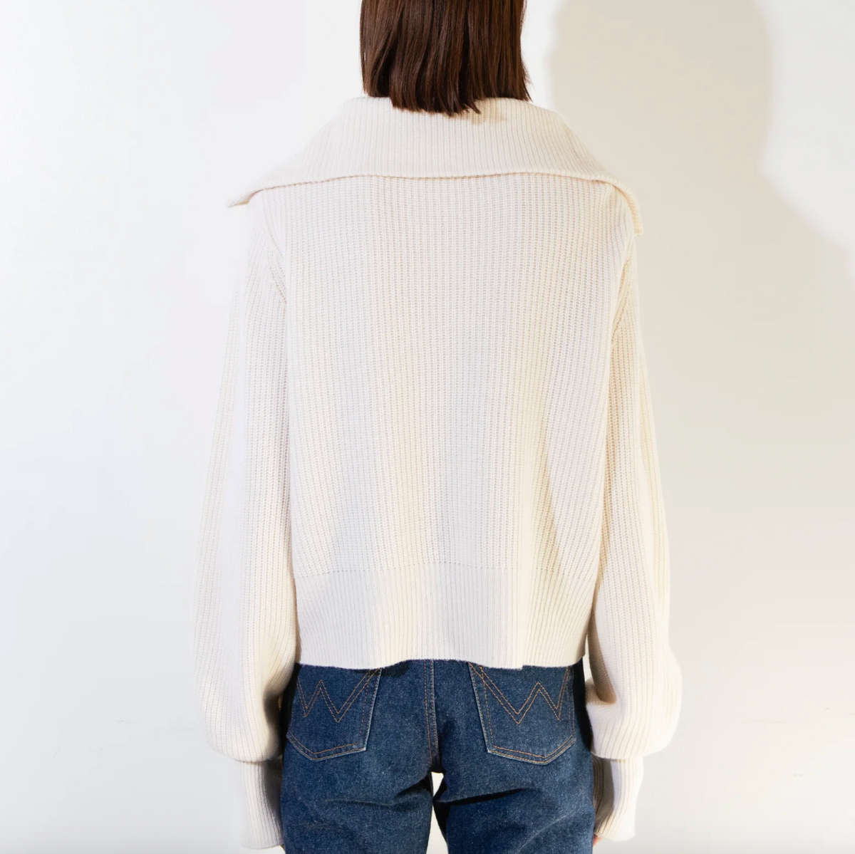 Half Zip Pullover in Ivory