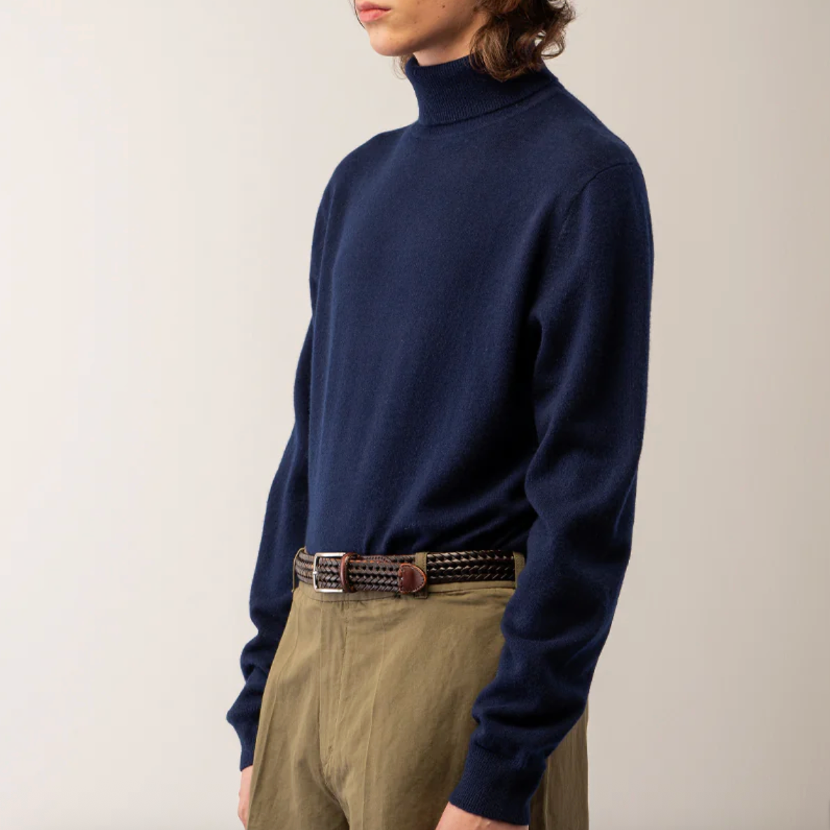 Anders Turtleneck Sweater in Dark Navy
