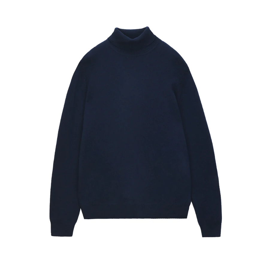 Anders Turtleneck Sweater in Dark Navy