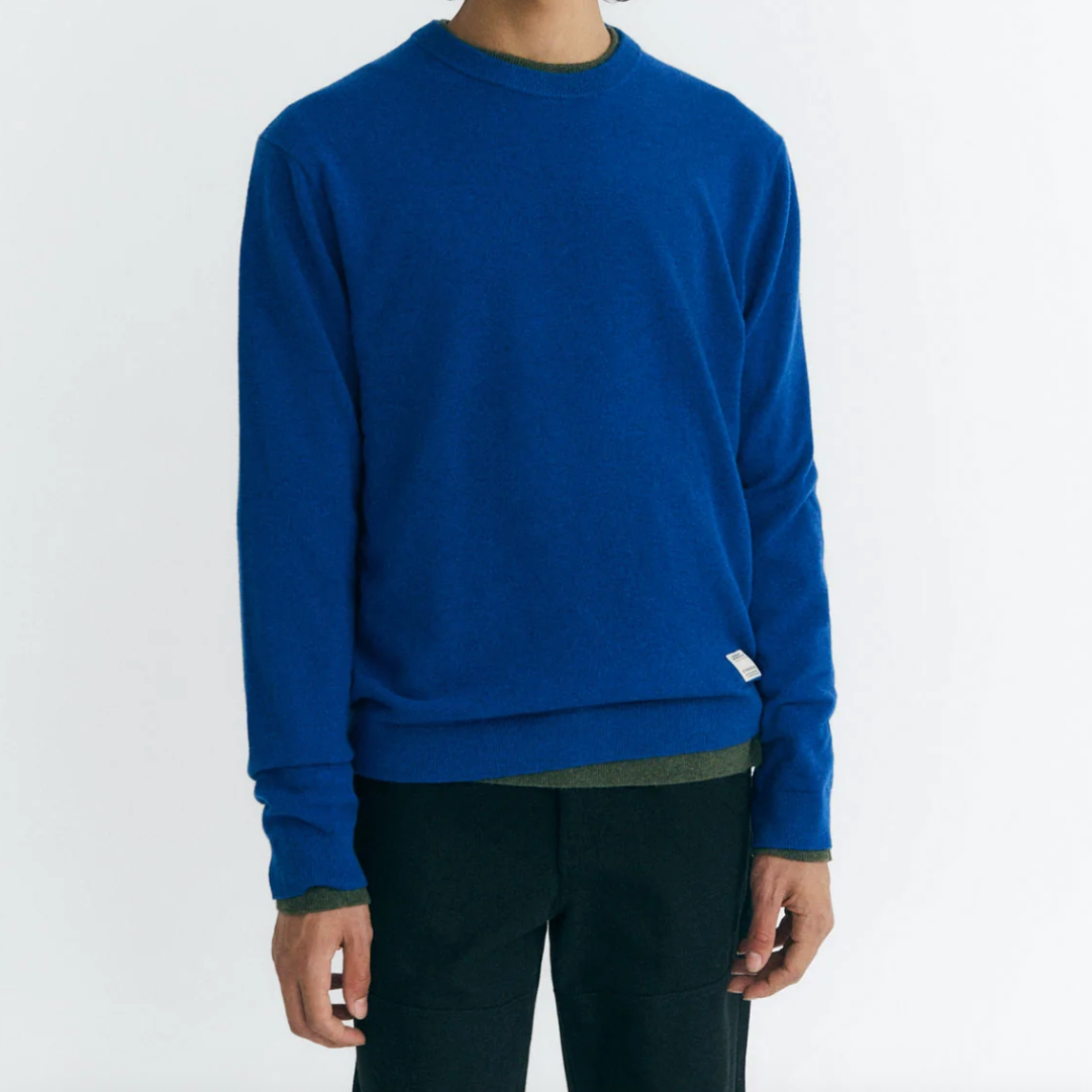 Indigo Lucien Knitted Sweater in Blue