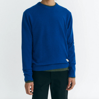 Indigo Lucien Knitted Sweater in Blue