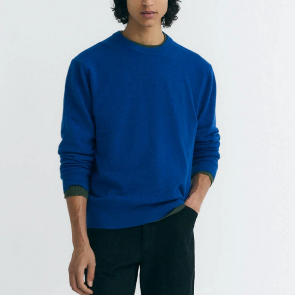 Indigo Lucien Knitted Sweater in Blue