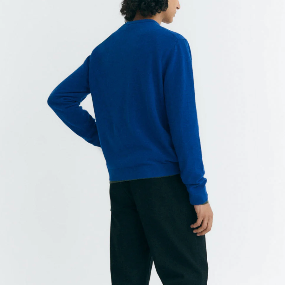 Indigo Lucien Knitted Sweater in Blue